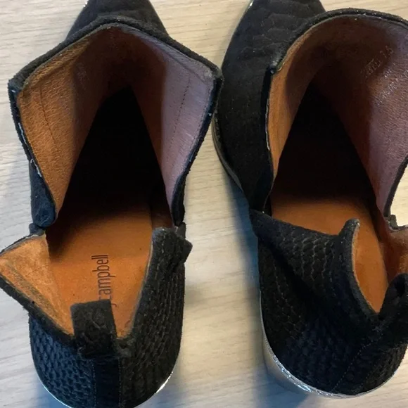 Jeffrey Campbell Cromwell Western Black Suede Snakeskin Leather Booties-Size 7.5 - Picture 12 of 16